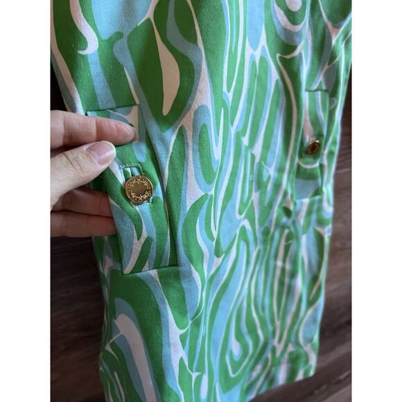 Lilly Pulitzer green Charlena Resort Finders Keepers Shift Dress Sz XXS Nautical - Picture 8 of 12